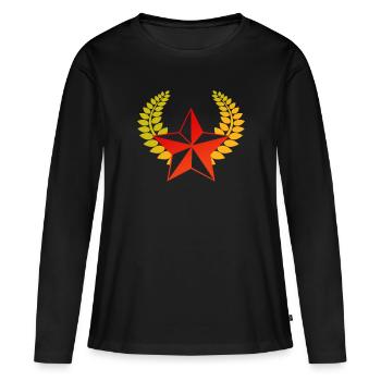 Communistes star communism - T-shirt manches longues Premium bio Femme - noir - Devant - Julia (174cm)