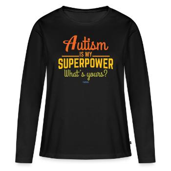 Autismus besonders Entwicklungsstörung - Frauen Premium Bio Langarmshirt - Schwarz - Vorne - Julia (174cm)