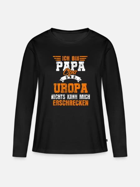 Uropa Urgroßvater - Frauen Premium Bio Langarmshirt - Schwarz