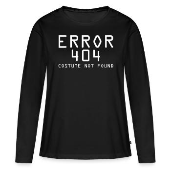 Error 404 Informatik Student T-Shirt - Frauen Premium Bio Langarmshirt - Schwarz - Vorne - Julia (174cm)