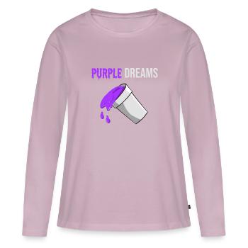 Codeine Rap Lean Hustensaft Purple Drank - Women's Premium Organic Long Sleeve Shirt - dusky pink - Front - Julia (174cm)