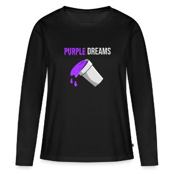 Codeine Rap Lean Hustensaft Purple Drank - Frauen Premium Bio Langarmshirt - Schwarz - Vorne - Julia (174cm)
