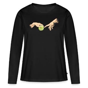 Tenni joueur De Tennis Michelangelo Art Art - T-shirt manches longues Premium bio Femme - noir - Devant - Julia (174cm)