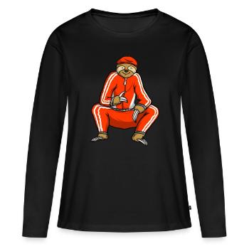 Russen Gopnik Slav Russenhocke - Frauen Premium Bio Langarmshirt - Schwarz - Vorne - Julia (174cm)