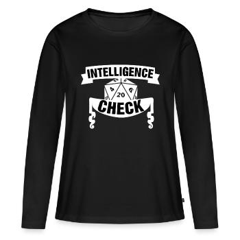 Cadeau de dés RPG - T-shirt manches longues Premium bio Femme - noir - Devant - Julia (174cm)