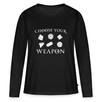 Dés Cube Cube - T-shirt manches longues Premium bio Femme - noir - Devant - Julia (174cm)