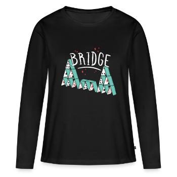 T-shirt Bridge Bridge - T-shirt manches longues Premium bio Femme - noir - Devant - Julia (174cm)