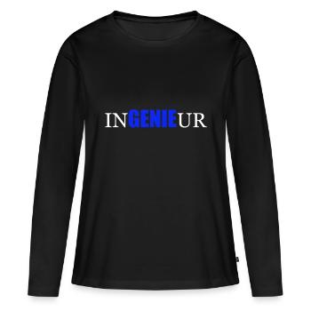 engineer - Women's Premium Organic Long Sleeve Shirt - black - Front - Julia (174cm)