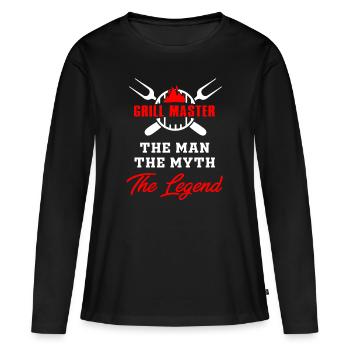 Grill Master l'homme le mythe la légende - T-shirt manches longues Premium bio Femme - noir - Devant - Julia (174cm)