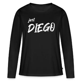 Nom de Diego - T-shirt manches longues Premium bio Femme - noir - Devant - Julia (174cm)