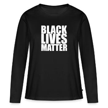 Black Lives Matter - T-shirt manches longues Premium bio Femme - noir - Devant - Julia (174cm)
