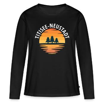 Titisee Neustadt souvenir Forêt Noire Baden - T-shirt manches longues Premium bio Femme - noir - Devant - Julia (174cm)