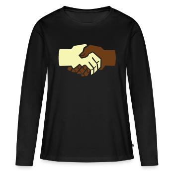 Anti-Racism Against Right Freedom of Expression - Women's Premium Organic Long Sleeve Shirt - black - Front - Julia (174cm)