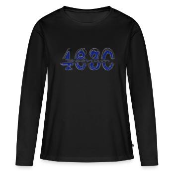 Bochum 4630 Ruhrpott - T-shirt manches longues Premium bio Femme - noir - Devant - Julia (174cm)