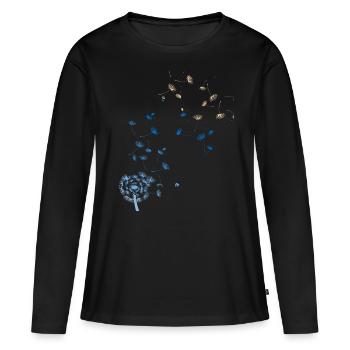 Pissenlit pissenlit - T-shirt manches longues Premium bio Femme - noir - Devant - Julia (174cm)