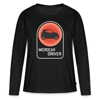 Hipster Microcar Present Idea - T-shirt manches longues Premium bio Femme - noir - Devant - Julia (174cm)