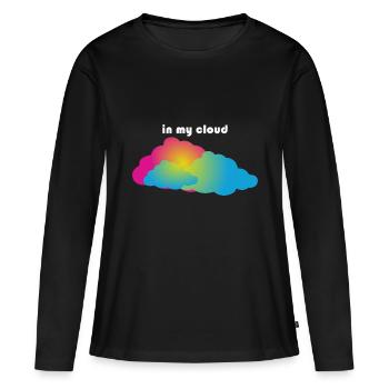 dans mon nuage - T-shirt manches longues Premium bio Femme - noir - Devant - Julia (174cm)