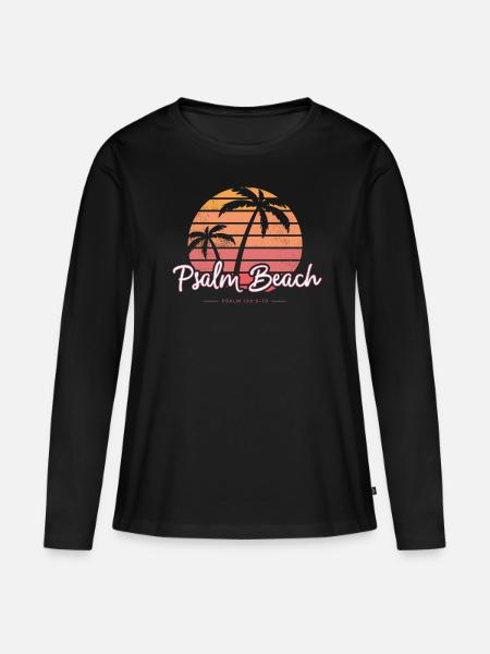 Psalm Beach (1) - Summer badge Psalm 139 - Women's Premium Organic Long Sleeve Shirt - black