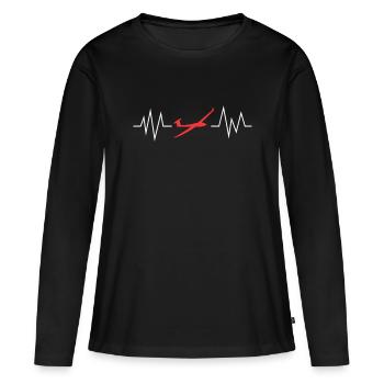 Modèle de vol cadeau amusant pour modèles réduits - T-shirt manches longues Premium bio Femme - noir - Devant - Julia (174cm)