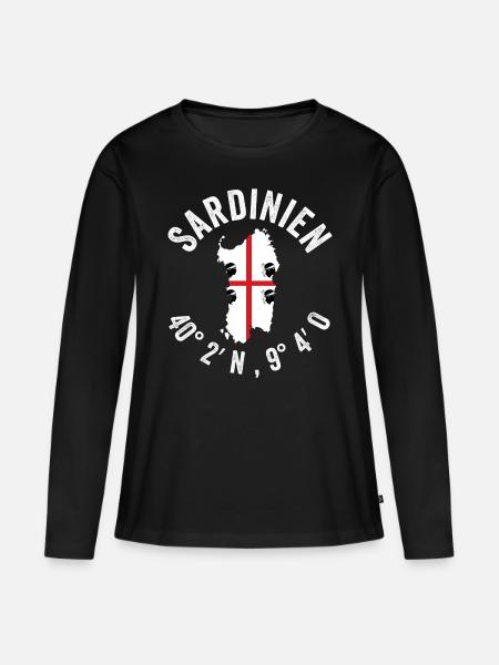 Sardinien Italien Sardegna Reise Touristmus Urlaub - Frauen Premium Bio Langarmshirt - Schwarz