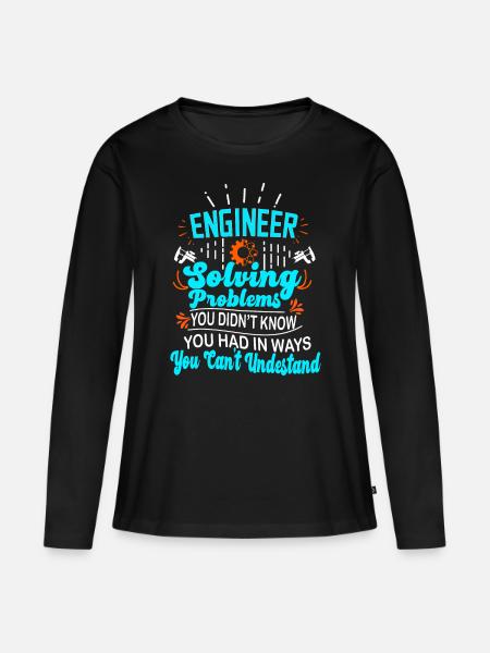 Computer Science Computer Scientist Gift - Frauen Premium Bio Langarmshirt - Schwarz
