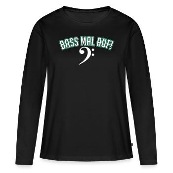 Bassist Bassgitarre Musiker E-Bass Geschenk - Frauen Premium Bio Langarmshirt - Schwarz - Vorne - Julia (174cm)