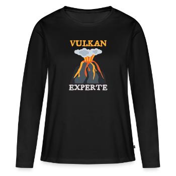 Géologie géologue volcanologie science recherche - T-shirt manches longues Premium bio Femme - noir - Devant - Julia (174cm)