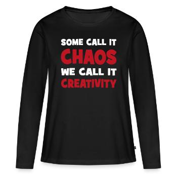 creative - Women's Premium Organic Long Sleeve Shirt - black - Front - Julia (174cm)