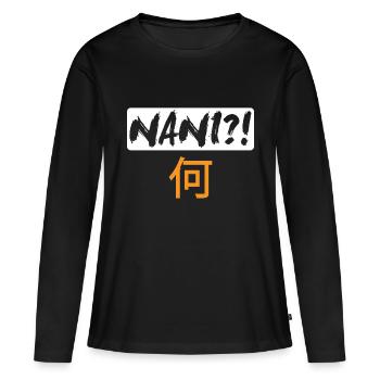Hentai Manga Anime Waifu japonais ahegao sexy girl - T-shirt manches longues Premium bio Femme - noir - Devant - Julia (174cm)