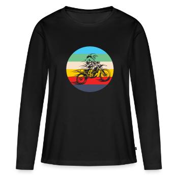 Motocross Motocross Ladies Motocross Girls - T-shirt manches longues Premium bio Femme - noir - Devant - Julia (174cm)