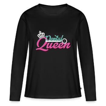 Dentiste dentiste dent dents dents cadeau dentaire - T-shirt manches longues Premium bio Femme - noir - Devant - Julia (174cm)