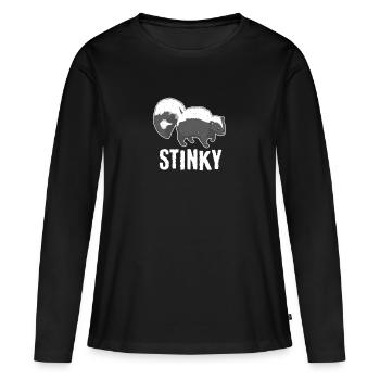 Stinktier Stinktier Geruch Iltis Iltis Gruppenier T. - Frauen Premium Bio Langarmshirt - Schwarz - Vorne - Julia (174cm)