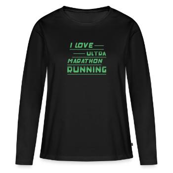 Team Ultramarathon runners Ultramarathoner Ultra - Women's Premium Organic Long Sleeve Shirt - black - Front - Julia (174cm)