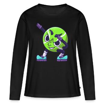 Dabbing tennis sport kids gift - Women's Premium Organic Long Sleeve Shirt - black - Front - Julia (174cm)