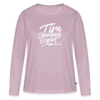 Tire change expert - Women's Premium Organic Long Sleeve Shirt - dusky pink - Front - Julia (174cm)