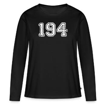 194 Cent quatre-vingt-quatorze par NumShirt - T-shirt manches longues Premium bio Femme - noir - Devant - Julia (174cm)