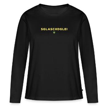 Dialecte de Saxe armoiries de Saxe Sglaschdglei - T-shirt manches longues Premium bio Femme - noir - Devant - Julia (174cm)