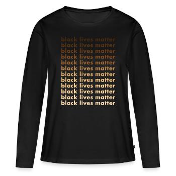 Black Lives Matter Black Lives Matter - T-shirt manches longues Premium bio Femme - noir - Devant - Julia (174cm)