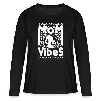 Schwangerschaft Schwangerschaft Geschnek Mutter - Frauen Premium Bio Langarmshirt - Schwarz - Vorne - Julia (174cm)