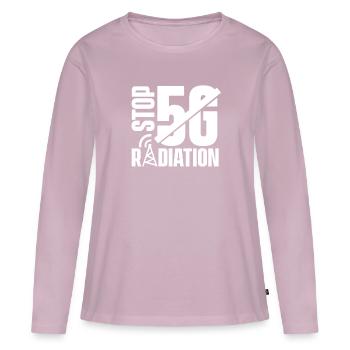 Stops 5G radiation - Women's Premium Organic Long Sleeve Shirt - dusky pink - Front - Julia (174cm)