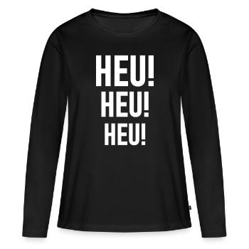 FOINS! FOINS! FOINS! L'agriculture paysanne - T-shirt manches longues Premium bio Femme - noir - Devant - Julia (174cm)