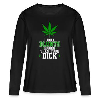 Accessoires Kiffen Kiffen Filles Kiffen Kiffer - T-shirt manches longues Premium bio Femme - noir - Devant - Julia (174cm)