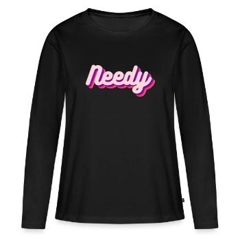 DDLG CGL BDSM nécessiteux - T-shirt manches longues Premium bio Femme - noir - Devant - Julia (174cm)