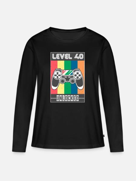 40.Geburtstag 40 jahre 40.Geburtstag Mann 40 - Frauen Premium Bio Langarmshirt - Schwarz