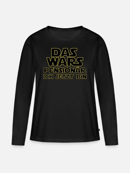 Pensionär Rente Ruhestand - Frauen Premium Bio Langarmshirt - Schwarz