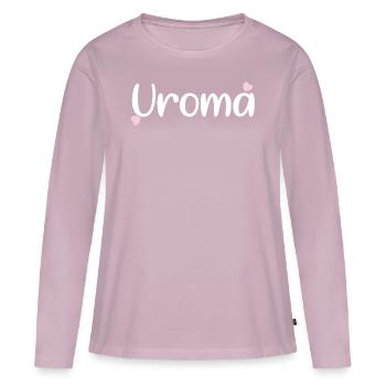 Uroma Oma - Frauen Premium Bio Langarmshirt - Altrosa - Vorne - Julia (174cm)