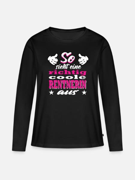 So sieht eine richtig coole Rentnerin aus - 2020 - Frauen Premium Bio Langarmshirt - Schwarz