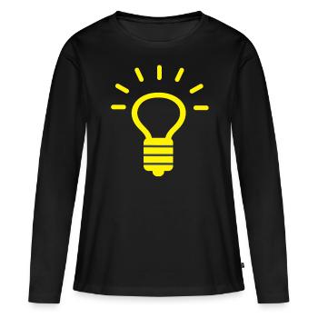 Ampoule - T-shirt manches longues Premium bio Femme - noir - Devant - Julia (174cm)