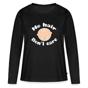 Grossesse 1ère grossesse - T-shirt manches longues Premium bio Femme - noir - Devant - Julia (174cm)