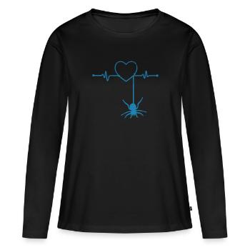 Araign? e - T-shirt manches longues Premium bio Femme - noir - Devant - Julia (174cm)